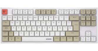 TECLADO PHOENIX ROYAL TKL MECANICO GAMING BLANCO