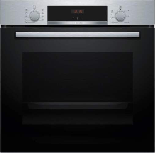 Horno Bosch HBA514ES3 - 71 litros, Clase A+, Luz interior, 3400 W, limpieza con agua, Cristal Negro