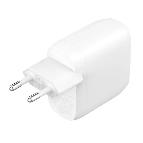 Cargador Belkin WCB010VFWH - 2 x USB C de 60 W, Carga Ultrarrápida, blanco