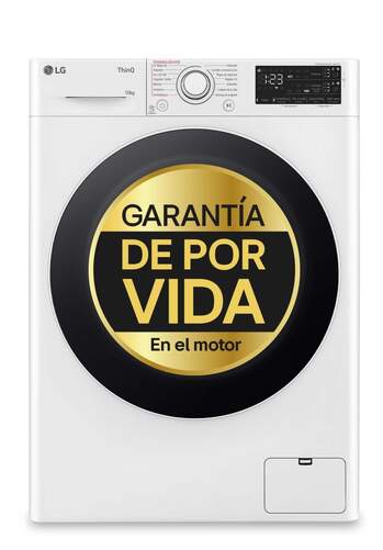 Lavadora LG F4WR5510A0W - 10 kg, 1400 rpm, Clase A-10%, Vapor, Wi-Fi, Steam, Blanco