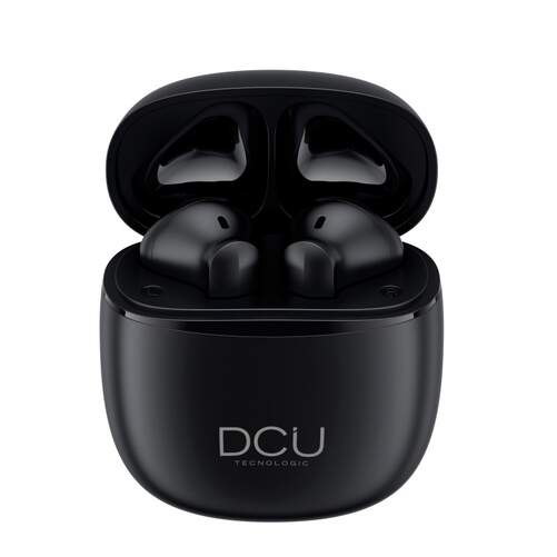 Auriculares DCU Mini Mate - Negro, Bluetooth, True Wireless Stereo (TWS), micrófono integrado