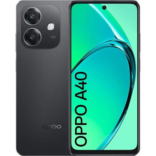 Smartphone Oppo A40 - 6/128 GB, 6&#39;72", Android 14, LPDDR4X, IP54, Negro