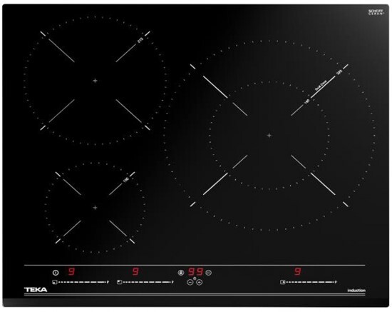 Placa Inducción Teka IZC63328 - 60cm, Zona 32cm, Doble Anillo, Multislider, Power Plus, Bisel, Negra