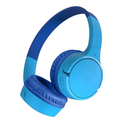 Auriculares Belkin Soundform Kids - Bluetooth, botones en el auricular, micrófono integrado, azul