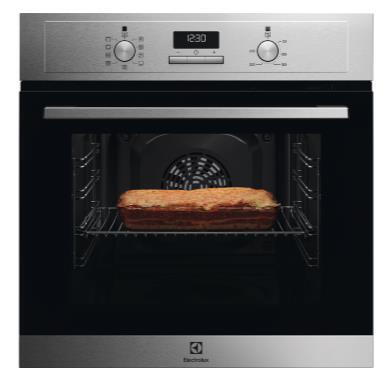 Horno Electrolux EOF3H40BX ME - Clase A, 65 L, Función hidrolítica, Negro, Inox