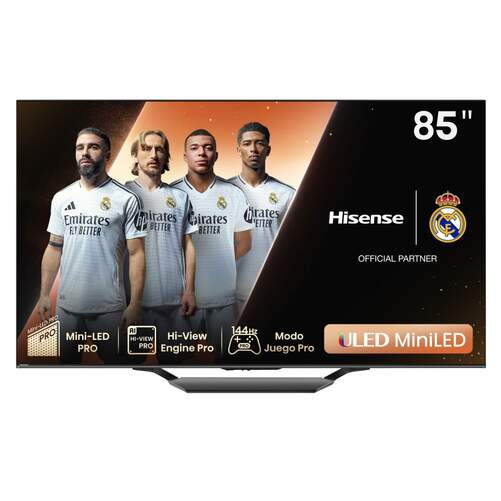 TV 85" QLED Hisense 85U7NQ - 4K Ultra HD, Smart TV, Mini-LED ULED, HDR10+, 144 Hz