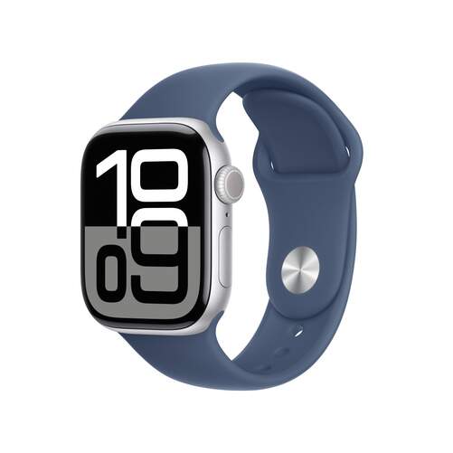 Smartwatch Apple S10 - GPS, 42 mm, Aluminio, Talla M/L, Azul y Plata