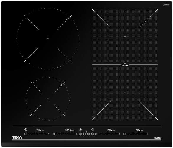 Placa Inducción Teka IZF64440MSP - 5 Zonas  (4 + Flex combinada), Multislider, 7200W