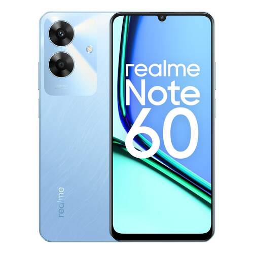 Realme Note 60 4/128 GB Azul - 6,74", Unisoc T612, MicroSD, Android 14, 32 MP, 5000 mAh