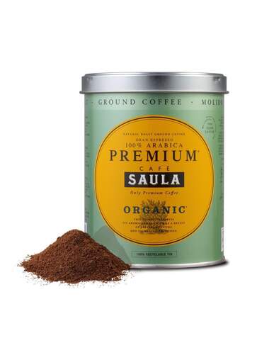 Café molido Saula 25124120 - Saula Premium Ecológico, Arábica, Intenso, 250 g