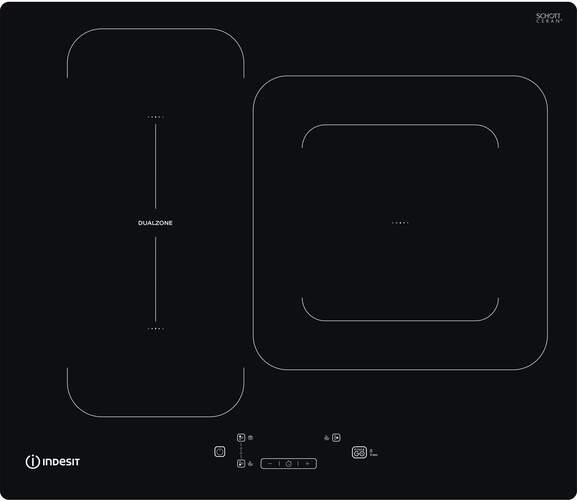 Placa Inducción Indesit IB 44Q60 NE - 3 Zonas (Con zona puente), 9 Niveles+Booster, 7200W