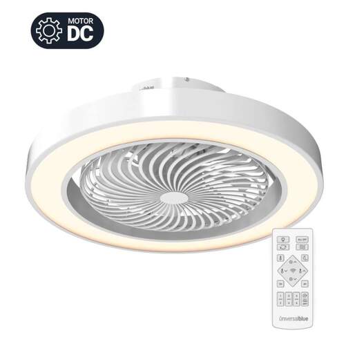 Ventilador de Techo UniversalBlue Xaloc 7048W - Motor DC, 48 cm diámetro, blanco