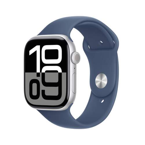 Smartwatch Apple S10 - GPS+Cellular, 46 mm, Aluminio, Talla M/L, Azul y Plata