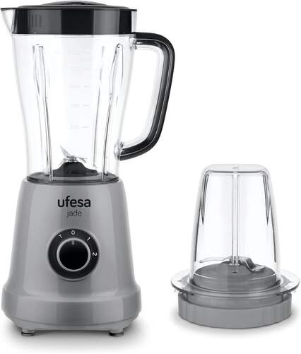 Batidora de vaso Ufesa BS4709 - 500 W, 2 Velocidades + Picador, 1&#39;5 L, Negro, Inox