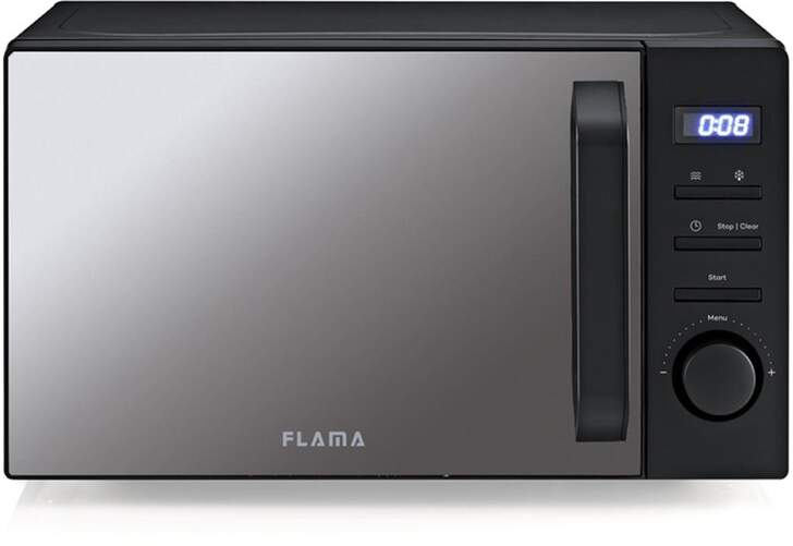 Microondas Flama 1833FL - 20 litros, 700 W, Display, Negro