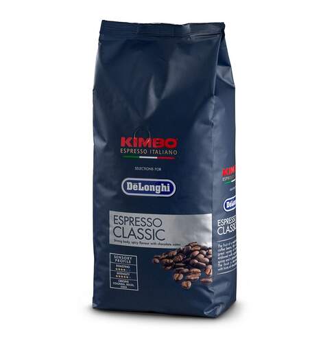 Café en grano Delonghi Kimbo Espresso Classic - 1Kg, 60% Robusta + 40% Arábica