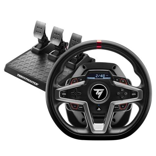 Volante Thrustmaster T248 para PS4/PS5 y PC - Volante y pedales, incluye cable USB, Negro