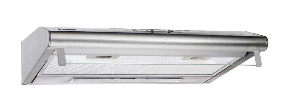 Campana extractora Hoover HFT600X - 60 cm, 205 m3/h, 3 Velocidades, Clase C, Inox