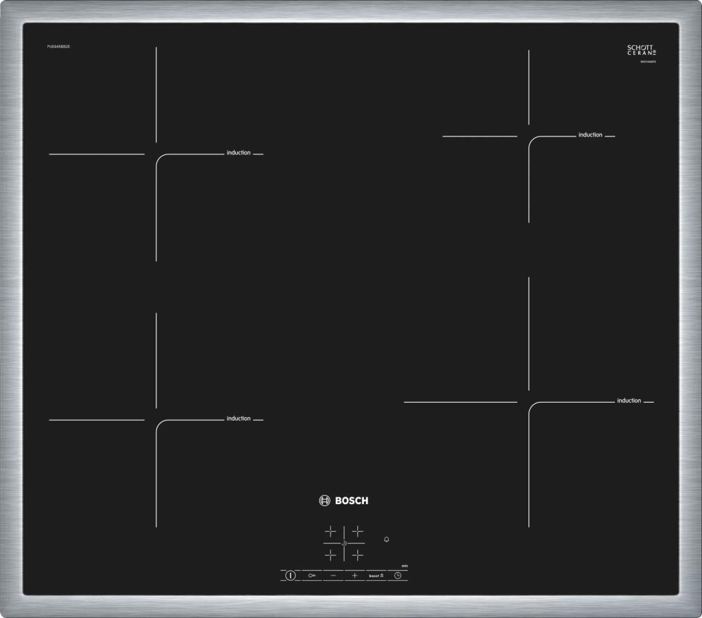 Placa Inducción Bosch PUE645BB1E - 4 Zonas, 60cm