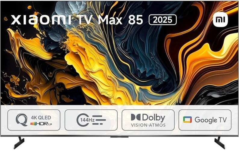 TV Xiaomi 85" MAX 2025 - 4K Ultra HD, QLED, Google TV, 144 Hz