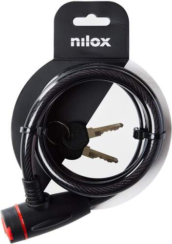 Sistema Antirrobo Nilox Cable Lock - Acero aleado, cerradura de borde, con llave