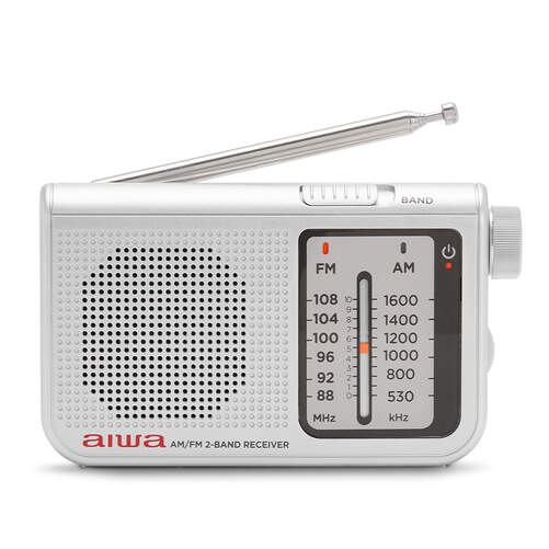 Radio portátil AIWA RS55SL Plata - Radio AM y FM, con altavoz, utiliza pilas AA