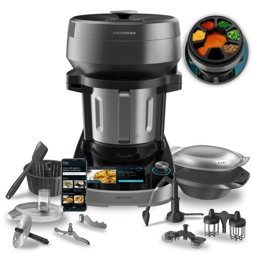 Robot de cocina Cecotec Mambo CooKing Unique - 2200 W, 45 funciones, miles de recetas, jarra 4,5 L