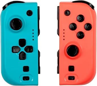 Mandos Konix Nintendo Switch - Autonomía 8 h, Vibración, Azul, Rojo