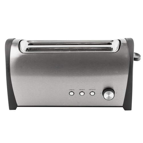 Tostadora Kuken 33622 - 2 ranuras largas, 1400 W, Inox