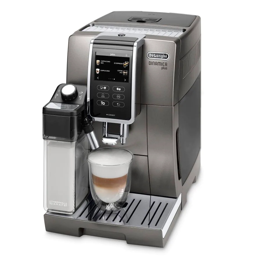 Cafetera Superautomática Delonghi Dinámica Plus ECAM370.95.T - LatteCrema, 12 Recetas