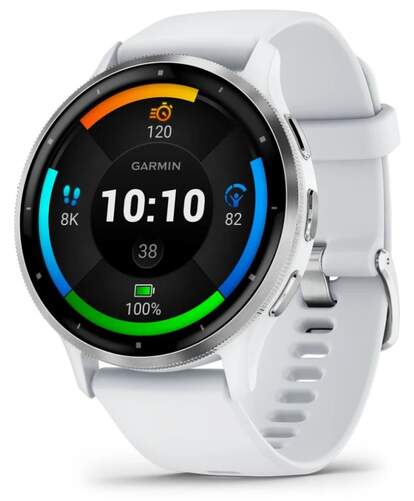 Smartwatch Garmin Venu 3 Blanco - Compatible Android e iOS, 1,4", 14 h autonomía, Altavoces y Micro