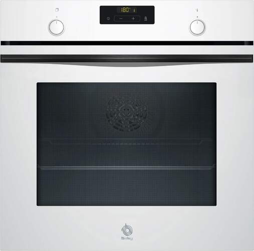 Horno Multifunción Balay 3HA5749B3 - pIROLÍTICO, 71 L, 10 Programas, Clase A+, Cristal, Blanco