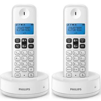 TELEFONO DECT PHILIPS D1612W DUO WHITE