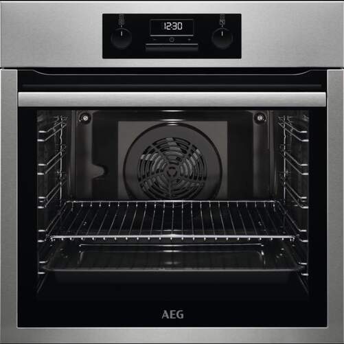 Horno AEG BES231111M - Clase A+, 72L, 9 Funciones, AquaClean, Guía Telescópica, Ventilador XXL