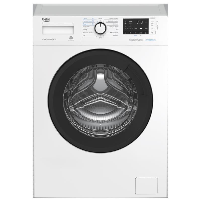 Lavadora Beko WTA7612XSW - A+++, 7 kg, 1200R, Vapor SteamCure, ProSmart Inverter, StainExpert