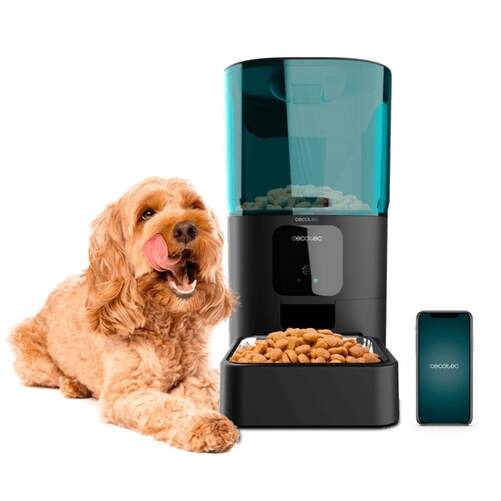 Comedero Cecotec Mascotas 09565 - Wi-Fi, 6 litros, Control Porciones