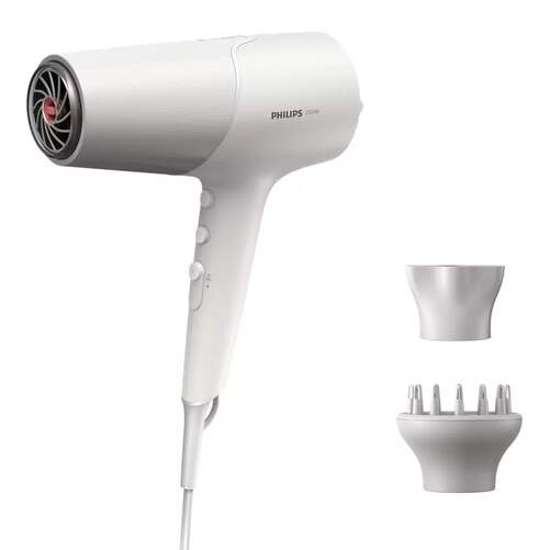 Secador Philips BHD501/20 - 2100 W, Iónico, 2 Cepillos, Blanco