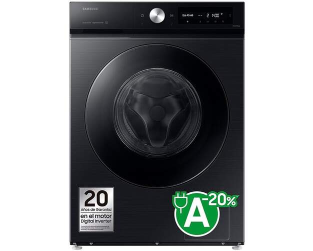 Lavadora Samsung WW11DB7B94GBU3 - 11 kg, 1400 rpm, Clase A, 72 dB, Función Vapor, Negro