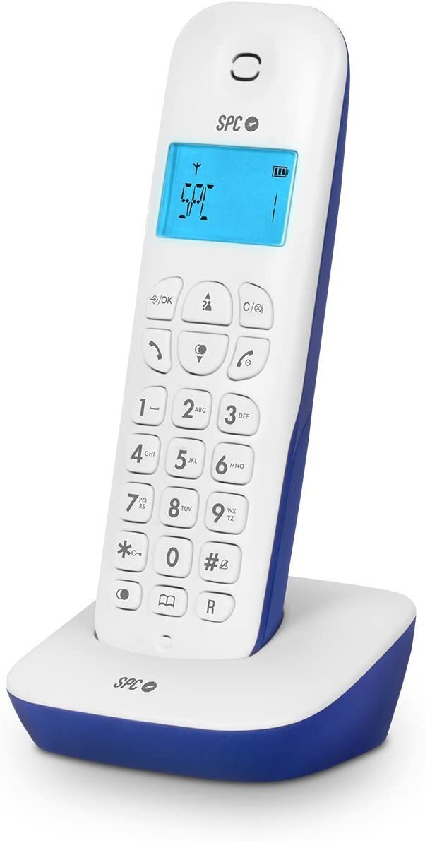 Teléfono Inalámbrico SPC Air Azul - Agenda 20 Números, Identificador Llamadas