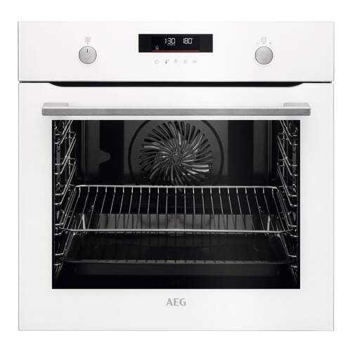 Horno Pirolítico AEG BPS535160W Blanco - Clase A+, 9 Funciones, 45 Programas Aut., Guía Extraíble