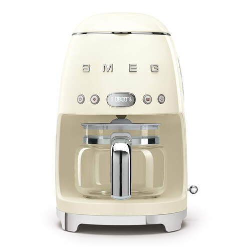 Cafetera Goteo Smeg DCF02CREU Crema - 1050W, 1.4 Litros, 10 Tazas, 2 Intensidades