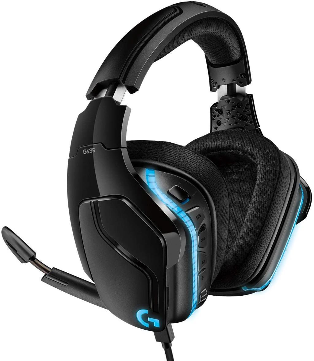 Auriculares Gaming Logitech G635 - Sonido 7.1, Iluminación RGB