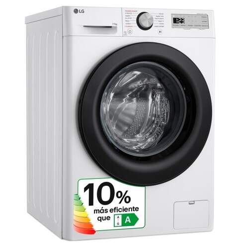 Lavadora LG F4WR5011A6F - 11 kg, 1400 rpm, blanca, función vapor