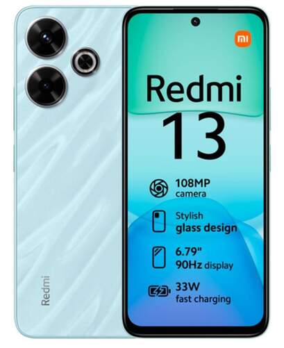 Xiaomi Redmi 13 6/128 GB Azul - 6,79", 5G, MediaTek Helio G91-Ultra, 108 PM, 5030 mAh