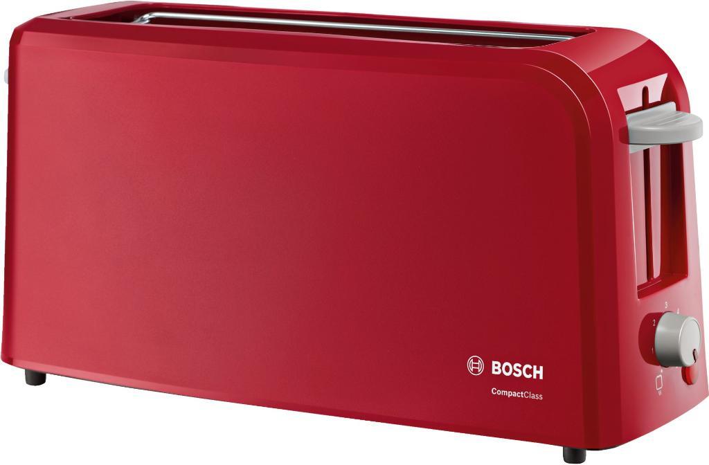 Tostador Bosch TAT3A004 - 980W, 1 Ranura, Calienta panecillos, Rojo