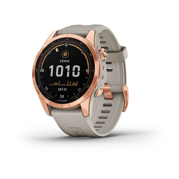 Garmin Fénix 7S Solar Gold Beige - 1.2", Pulse+OX