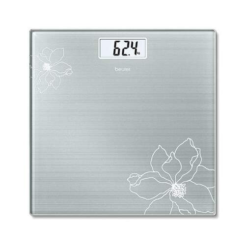 Báscula de baño Beurer SRGS1 - Hasta 180 kg, Pantalla grande LCD, Cristal Gris