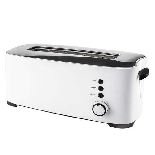 Tostadora Kuken 33619 - 1 Ranura larga, 1000 W, 7 Potencias, Blanco