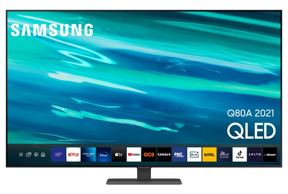 Tv Samsung Qe50q80a qled 50 127 cm 4k smart qe50q80aatxxc uhd hdr10+ tizen motion xcelerator control de voz plata 125 procesador artificial qe50q80aat 50“ 2021 50q80a resolución quantum direct full 8