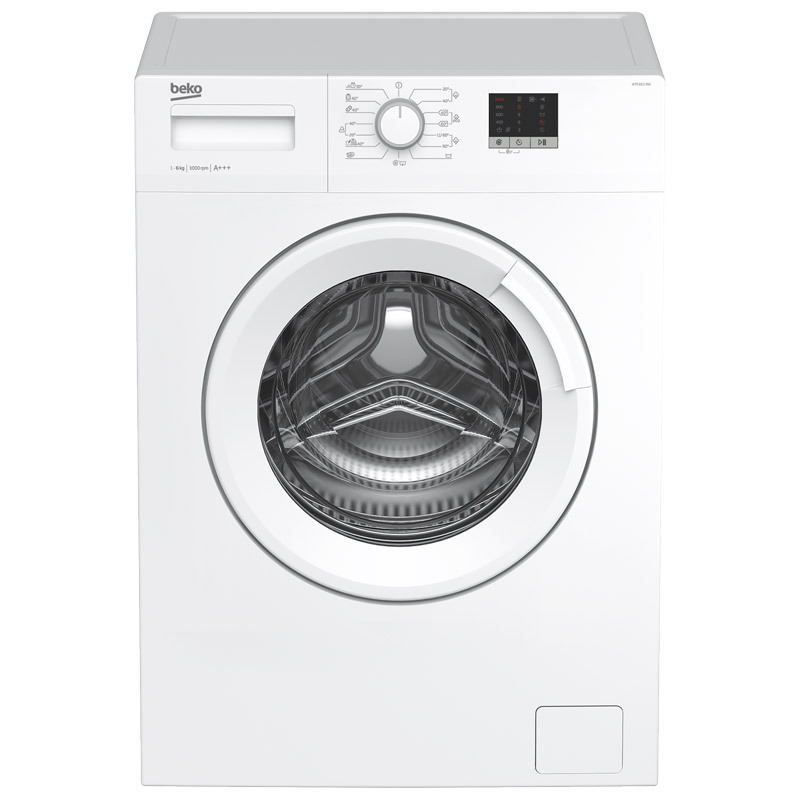 Lavadora Beko WTE6511BW - A+++, 6Kg, 1000 RPM, Aquafusion, Fondo Reducido